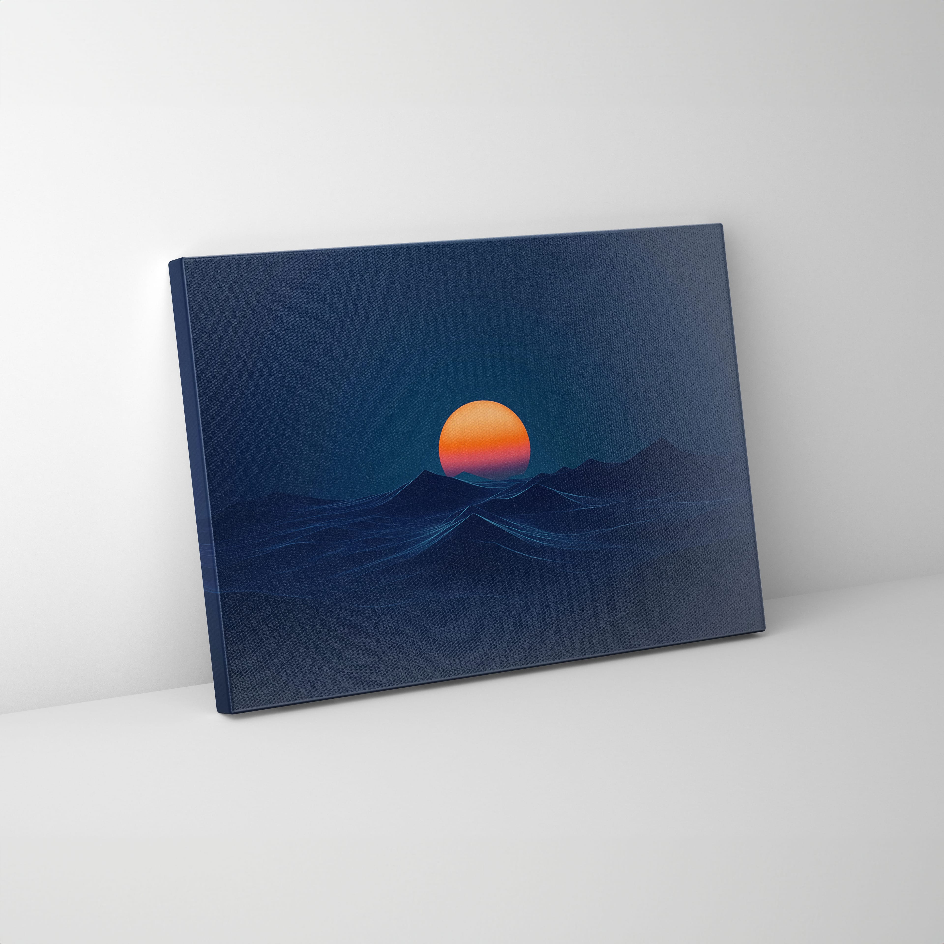 Gün Batımı Minimalist Kanvas Tablo